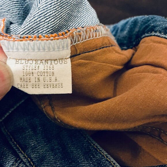 NEW Vintage Blue Blu Jeanius 26 Bootcut asymetrical back pocket flap medium wash - Picture 6 of 7